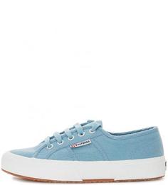 Текстильные кеды с контрастной подошвой Superga