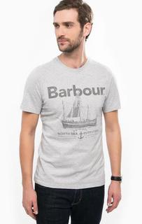 Серая хлопковая футболка Barbour