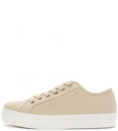 Бежевые кеды на платформе S.Oliver