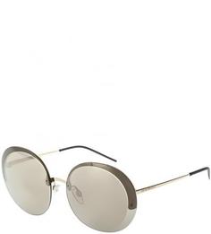Очки круглой формы с металлической оправой Emporio Armani