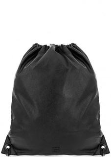 Вместительный черный рюкзак с тонкими металлическими лямками Replay