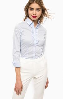 Приталенная голубая рубашка в полоску Gaudi