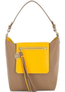 Коричневая сумка со съемным клапаном на молнии Tommy Hilfiger