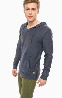 Темно-синяя толстовка с капюшоном и карманом-кенгуру Blend