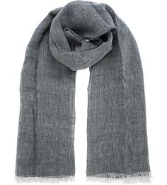 Синий льняной шарф Lerros
