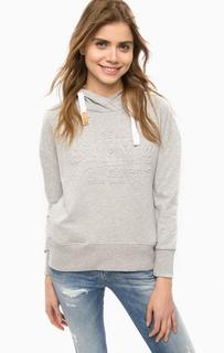 Серая толстовка с капюшоном Superdry