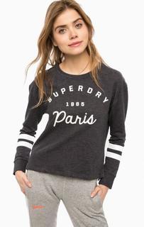 Синий свитшот с принтом Superdry