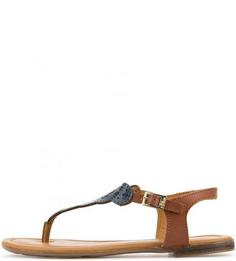 Кожаные сандалии с ажурной перфорацией S.Oliver