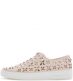 Розовые кожаные кеды Michael Michael Kors