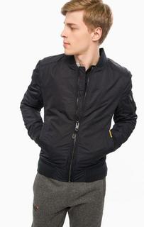 Легкая куртка синего цвета на молнии Superdry