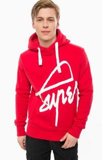 Красная толстовка с принтом Superdry