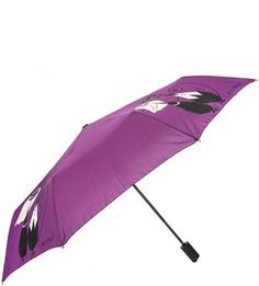 Автоматический зонт с куполом фиолетового цвета Flioraj