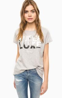 Серая футболка с принтом Superdry