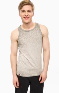 Серая хлопковая майка Superdry