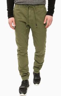 Зауженные брюки цвета хаки Superdry