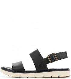 Черные сандалии с широкими ремешками Timberland