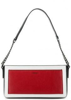 Кожаная сумка со съемным карманом Dkny