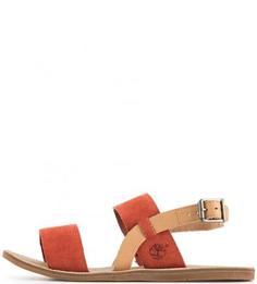 Красные сандалии из натуральной замши Timberland