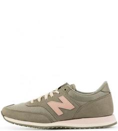 Текстильные кроссовки цвета хаки New Balance