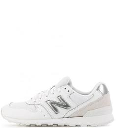 Кожаные кроссовки с текстильными вставками New Balance