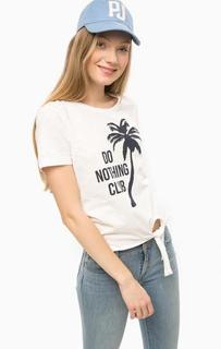 Белая футболка с принтом Tom Tailor Denim