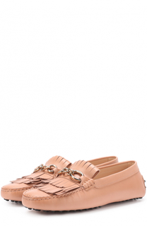 Кожаные мокасины с бахромой Tod’s Tods