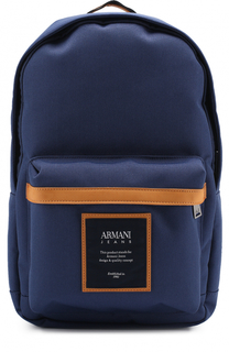 Текстильный рюкзак с внешним карманом на молнии Armani Jeans