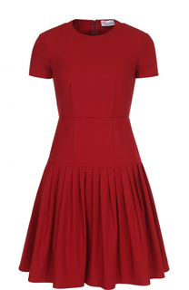 Приталенное мини-платье с плиссированной юбкой REDVALENTINO
