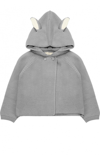 Хлопковый кардиган с капюшоном и декором Stella McCartney