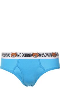 Хлопковые хипсы с широкой резинкой Moschino
