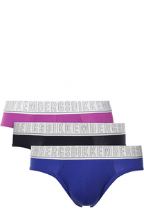 Комплект из трех хлопковых брифов с широкой резинкой Dirk Bikkembergs