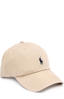 Хлопковая бейсболка с логотипом бренда Polo Ralph Lauren