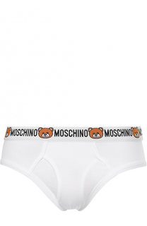 Хлопковые хипсы с широкой резинкой Moschino