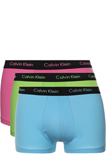 Комплект из трех хлопковых боксеров с широкой резинкой Calvin Klein