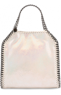 Сумка-тоут Falabella mini из эко-кожи с перламутровым покрытием Stella McCartney