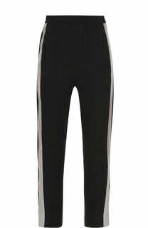 Укороченные брюки с шелковыми контрастными лампасами Ilaria Nistri
