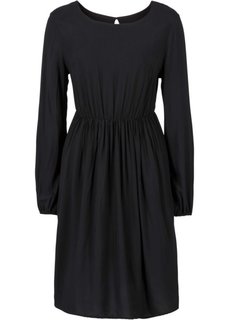 Платье со сборками в талии (черный) Bonprix