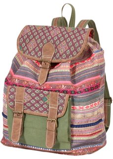 Узорчатый рюкзак (красный/зеленый/синий) Bonprix