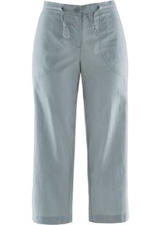 Льняные брюки 3/4 (серебристо-серый) Bonprix
