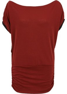 Вязаная футболка (оранжевая ржавчина) Bonprix