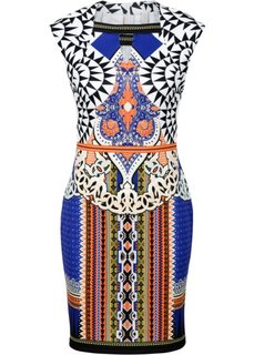 Платье из материала под неопрен (черный/белый) Bonprix