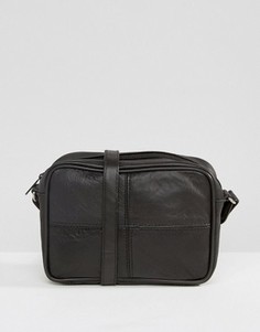 Кожаная сумка мини через плечо Reclaimed Vintage - Черный