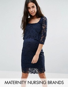 Кружевное платье Mama.licious Nursing - Темно-синий