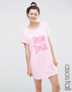 Oversize-футболка ASOS TALL BRIDAL Team Bride - Мульти