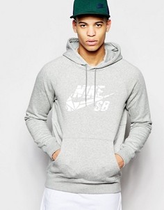 Худи с логотипом Nike SB 724222-063 - Серый