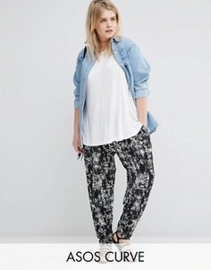 Брюки-галифе с принтом ASOS CURVE - Мульти