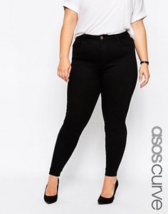 Черные джинсы скинни ASOS CURVE Ridley - Черный