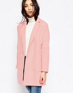 Oversize-пальто с карманами Yumi - Розовый