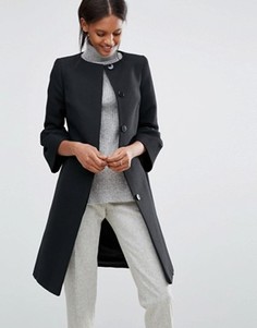 Черное пальто с рукавами-клеш Helene Berman - Черный