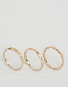 Набор колец Selected Femme Moby - Золотой